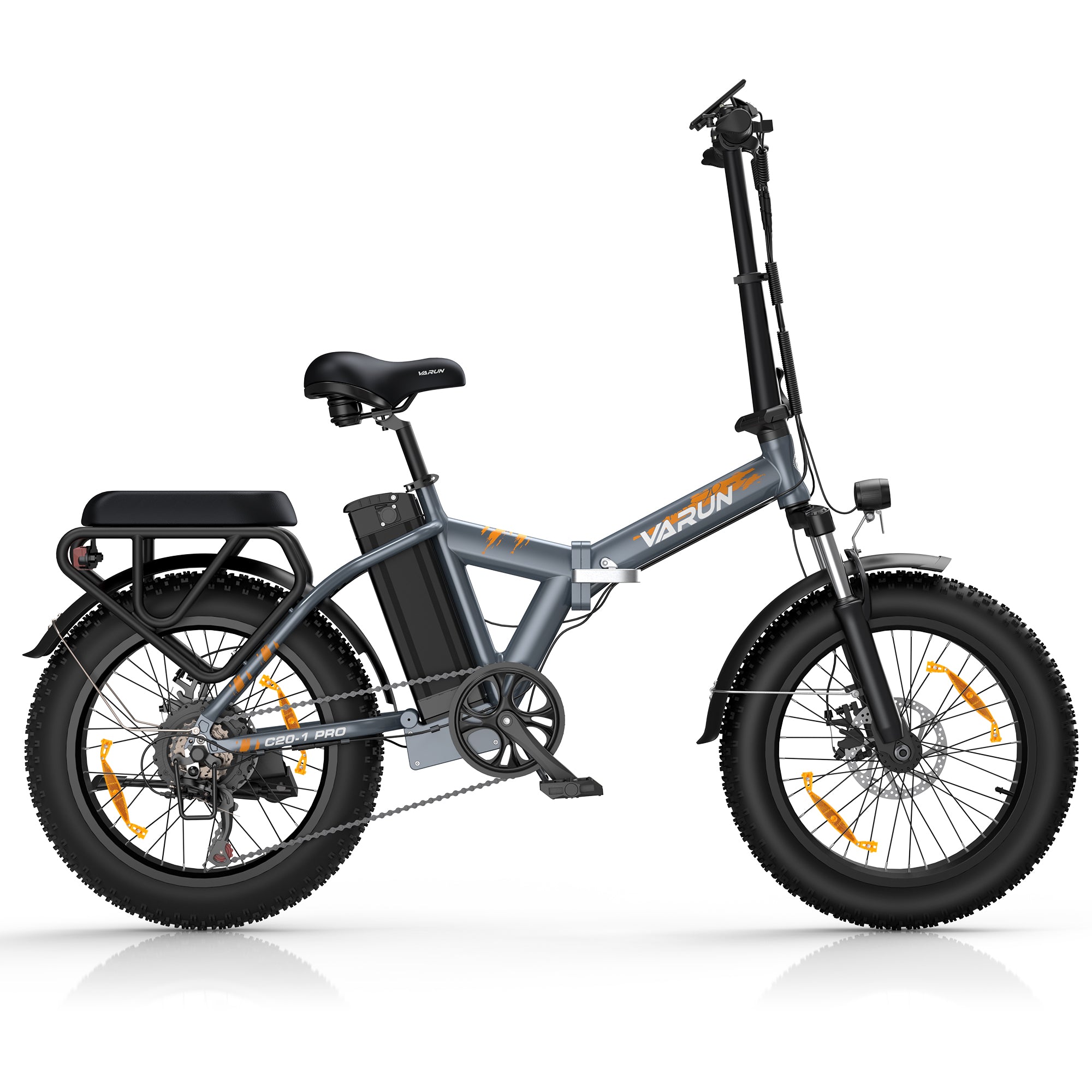 Bicicletta elettrica pieghevole Varun Envoy-Pro grigia da 20