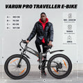 VARUN E Bikes for Men - O Peak 500W Folding Electric Bike for Adults with 48V Anti-Theft Battery - Full Suspension Ebike for All Terrains Up to 24.9MPH，60+ Miles