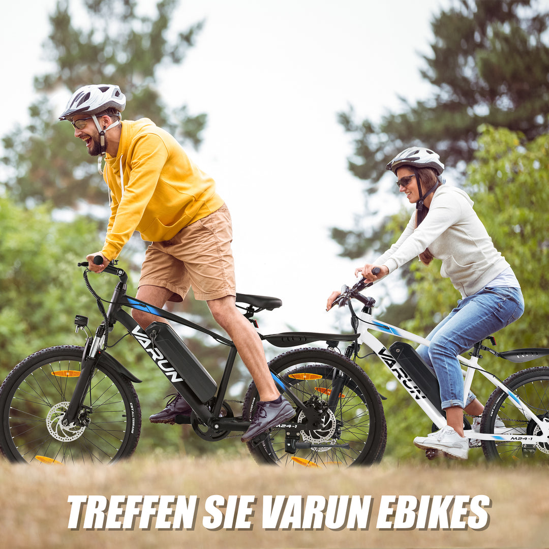 VARUN Electric Bike for Adults, 350W 20MPH Commuter Ebike with 36V Removable Battery, 24'' Electric Mountain Bike with Front Fork Suspension and Dual Disc Brakes