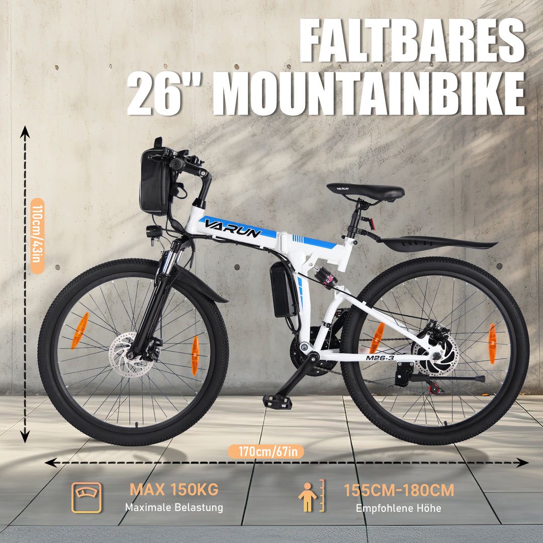 Mountain bike elettrica pieghevole Varun M26 26''