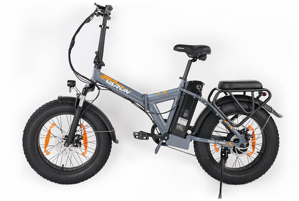 Bicicletta elettrica pieghevole Varun Envoy-Pro grigia da 20